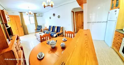 Una cocina o zona de cocina en Bajo piscina VERAMAR 2 Vera Playa 500 metros a la playa