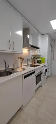 Una cocina o zona de cocina en Apartamento con gran terraza con vistas al mar y montaña en Mojácar