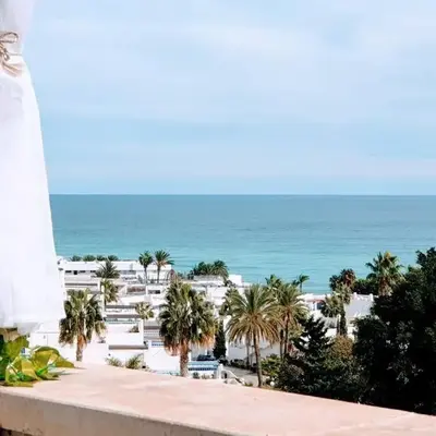 Apartamento con gran terraza con vistas al mar y montaña en Mojácar