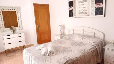 Cama o camas de una habitación en Ático en Buenavista playa