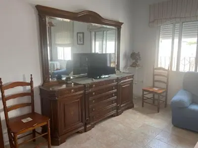 Una televisión o centro de entretenimiento en Casa Tórtola