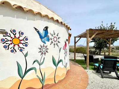 Jardín al aire libre en Cave Houses Ed, Yara and Nadieh with PRM facilities