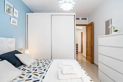Cama o camas de una habitación en Elegante piso en la Romanilla