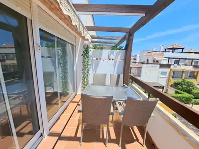 Un balcón o terraza de Ático Lomas del Mar 1 - Vera Playa