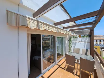 Un balcón o terraza de Ático Lomas del Mar 1 - Vera Playa