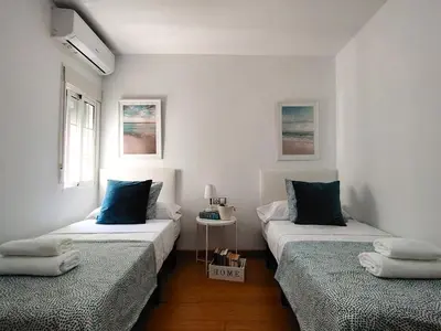 Cama o camas de una habitación en Cabo de Gata Suites a 1 min de la playa, 2 Hab y terraza
