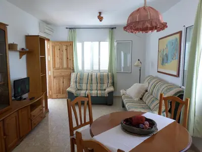 Una televisión o centro de entretenimiento en MojacarProperty, Apto El Palmeral