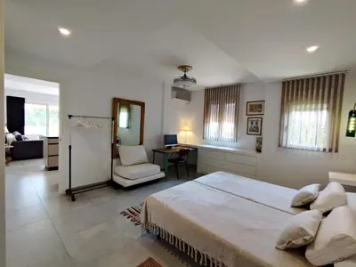 Cama o camas de una habitación en Parque Vera IV FKK - Naturista