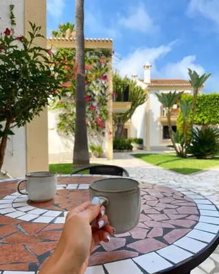 Jardín al aire libre en Rosie Apart en Vera Costa- cerca de la playa