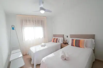 Cama o camas de una habitación en Complejo Turístico Los Bayiyos