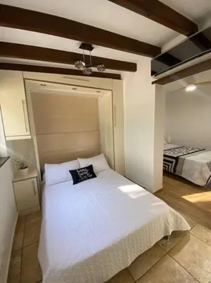 Cama o camas de una habitación en Casa Vera-Playa
