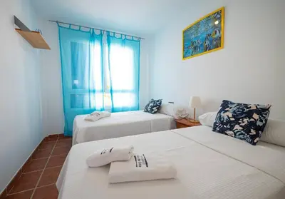 Cama o camas de una habitación en Apartamento Cala Grande