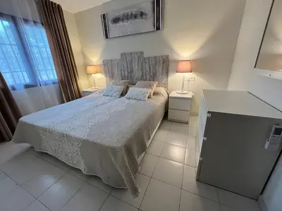 Cama o camas de una habitación en Casa de Catalina en Vera Coast- después de la renovación
