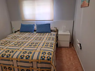 Cama o camas de una habitación en APARTAMENTO VERA PLAYA