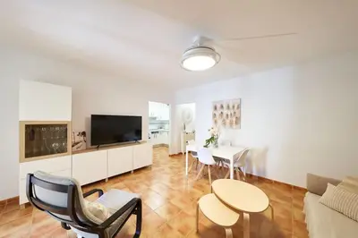 Una televisión o centro de entretenimiento en Casa Las Minas 2