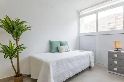 Cama o camas de una habitación en Apartamento Costa del Sol