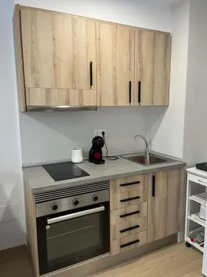 Una cocina o zona de cocina en Entremares, estudio a 150 metros playa