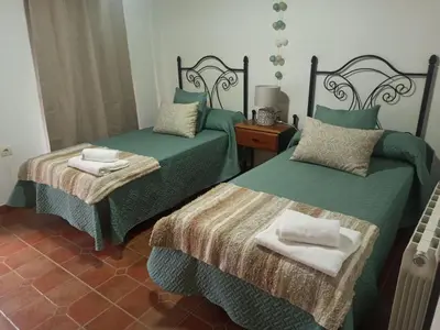 Cama o camas de una habitación en Casa Las Santeras