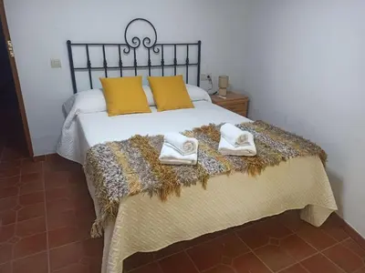 Cama o camas de una habitación en Casa Las Santeras