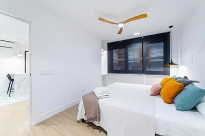 Cama o camas de una habitación en Exclusivo Loft Catedral