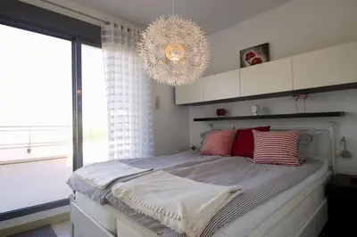 Cama o camas de una habitación en Penthouse Spanje met Zeezicht Atico