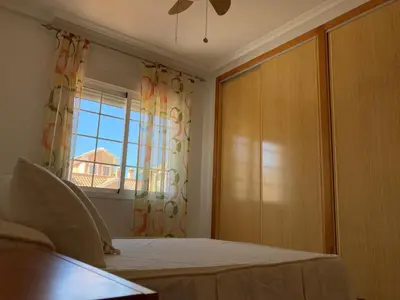 Cama o camas de una habitación en Dúplex Bahía Terreros