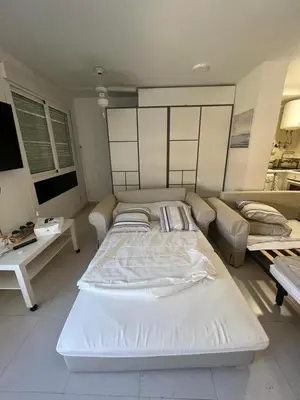 Cama o camas de una habitación en ESTUDIO PLAYA LA BAJADILLA Roquetas de mar