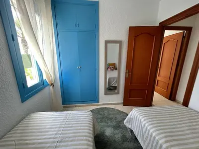 Cama o camas de una habitación en Casa Manuela frente al Mar