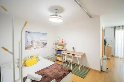 Cama o camas de una habitación en Oasis Urbano, Piscina en Azotea, Centro y AC - by Aloha Palma