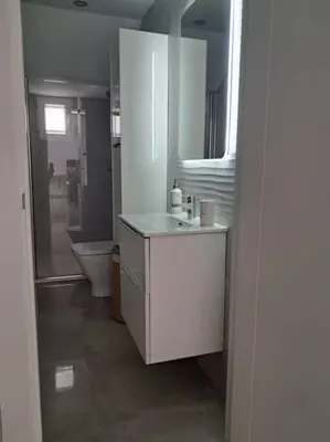 Una cocina o zona de cocina en Nueva Almería beach & chill