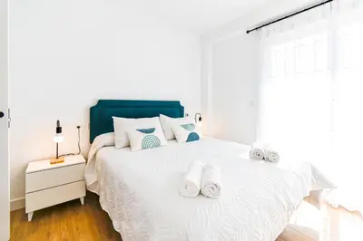 Cama o camas de una habitación en Moderno, con vistas y junto a la playa - by Aloha Palma