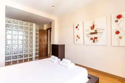 Cama o camas de una habitación en Trendy Homes Almerimar Seaview Penthouse