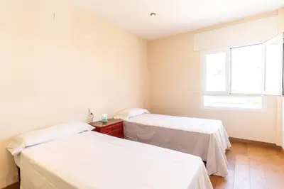Cama o camas de una habitación en Trendy Homes Almerimar Seaview Penthouse