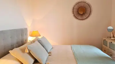Cama o camas de una habitación en Vera Vistas: Espléndido ático con terraza de 55m2