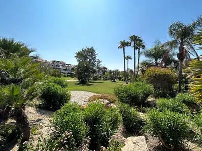 Jardín al aire libre en Ático junto al Mar,Acceso directo a la playa,Jardines de Nuevo Vera,WIFI