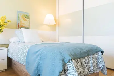 Cama o camas de una habitación en Apartamento Paseo de Almería