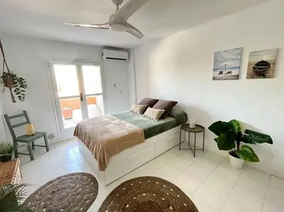 Cama o camas de una habitación en Estudio Naturista Indalo