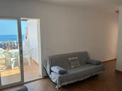 Zona de estar de Apartamento con vistas al mar en la Isleta del Moro