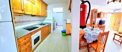 Una cocina o zona de cocina en Apartamento bajo VERAMAR 2 2ª línea 500 m de la playa