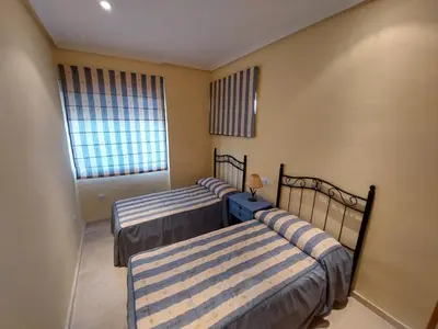 Cama o camas de una habitación en MojacarProperty, Apto Mirador Vera Playa