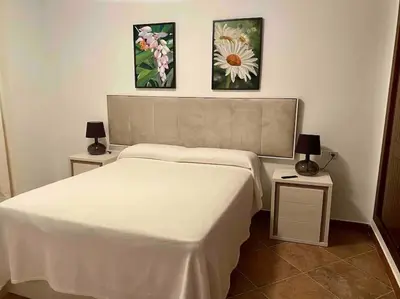 Cama o camas de una habitación en Piso en primera línea de playa, Vera Playa