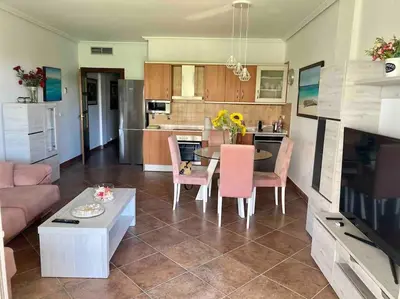 Una cocina o zona de cocina en Piso en primera línea de playa, Vera Playa
