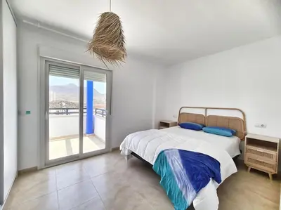 Cama o camas de una habitación en Villa Galerna de Mar