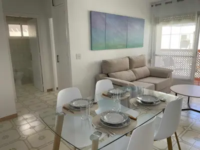 Zona de estar de Calabardina Playa con Wifi y aire acondicionado