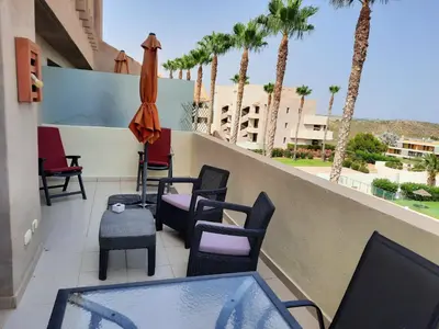 Un balcón o terraza de Golf Penthouse Valle del Este Vera 116, Las Moreras