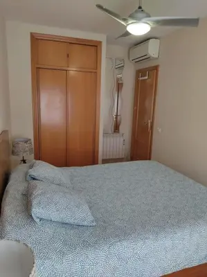 Cama o camas de una habitación en Apto. residencial familiar Aguadulce