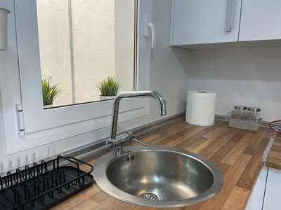 Una cocina o zona de cocina en Apartamento Cine Wifi