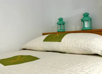 Cama o camas de una habitación en Casa Mellis Aguamarga