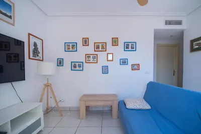Zona de estar de Atico Junto al Mar Jardines de Nuevo Vera Acceso directo a la playa WIFI