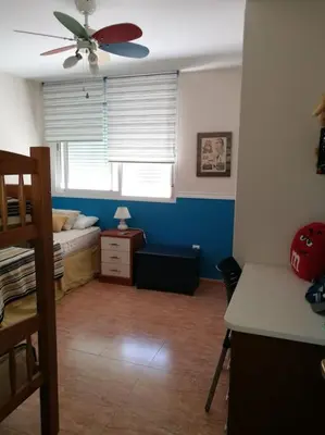 Cama o camas de una habitación en Fantástico apartamento con vistas en Almerimar
